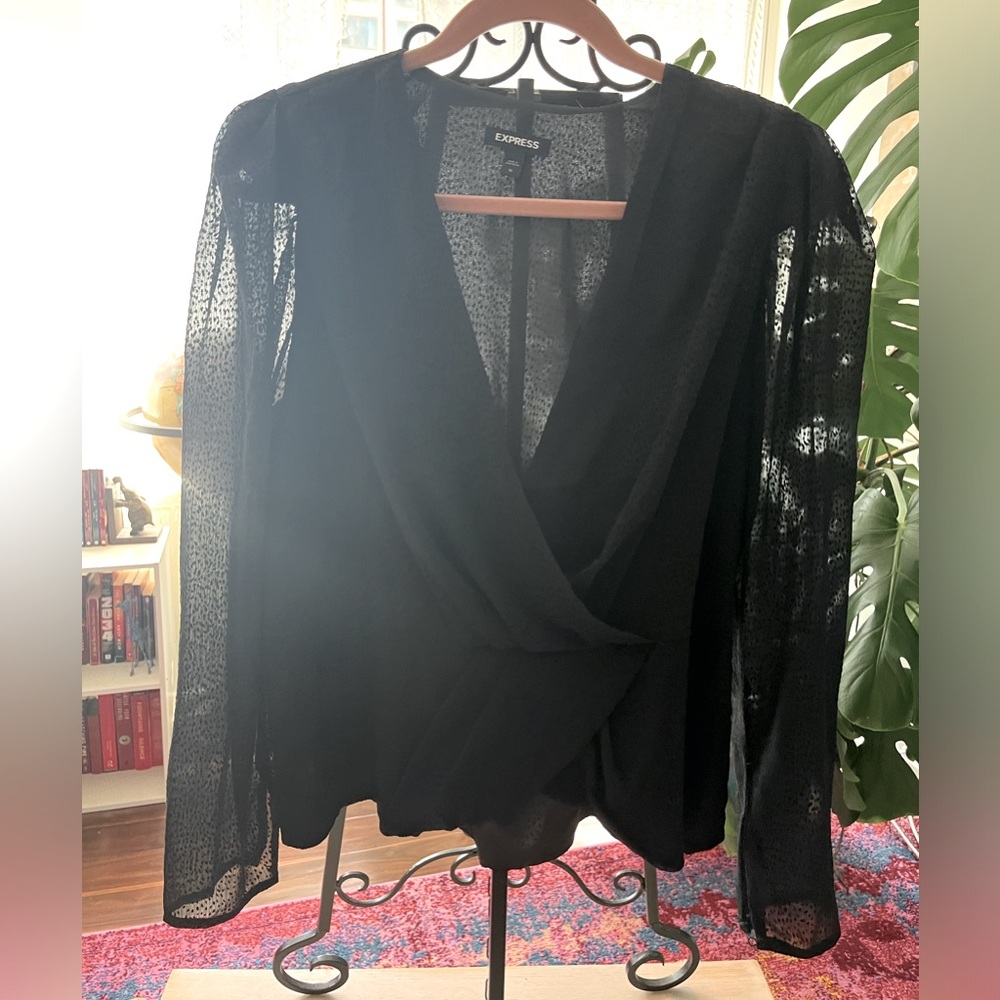 Black Wrap Top